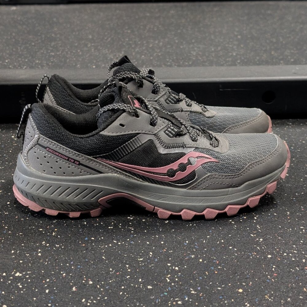 Saucony Excursion TR16 Trail Hiking Shoes - Women's Size 6 Grey Pink - Picture 2 of 9